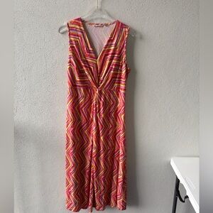 Soft Surroundings Maxi Dress‎ Knot Front Size
PM V-Neck Soft Chevron Stripe
